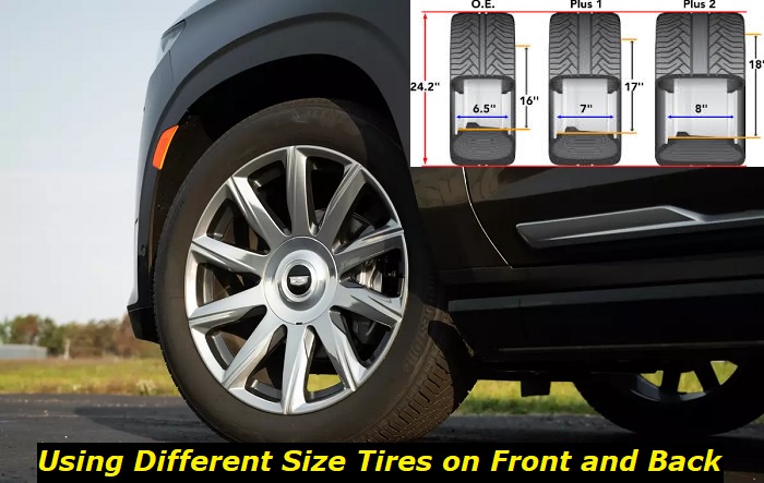 using different size tires on front and back